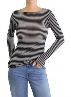 Maglia misto cashmere a righe 